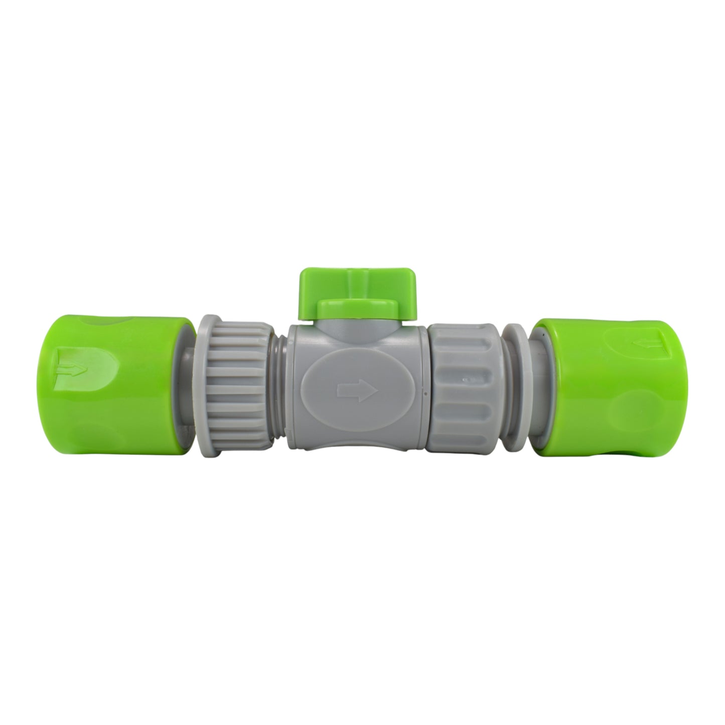 Male & Female Threaded Hose Quick Connector Set with Valve (Lime)