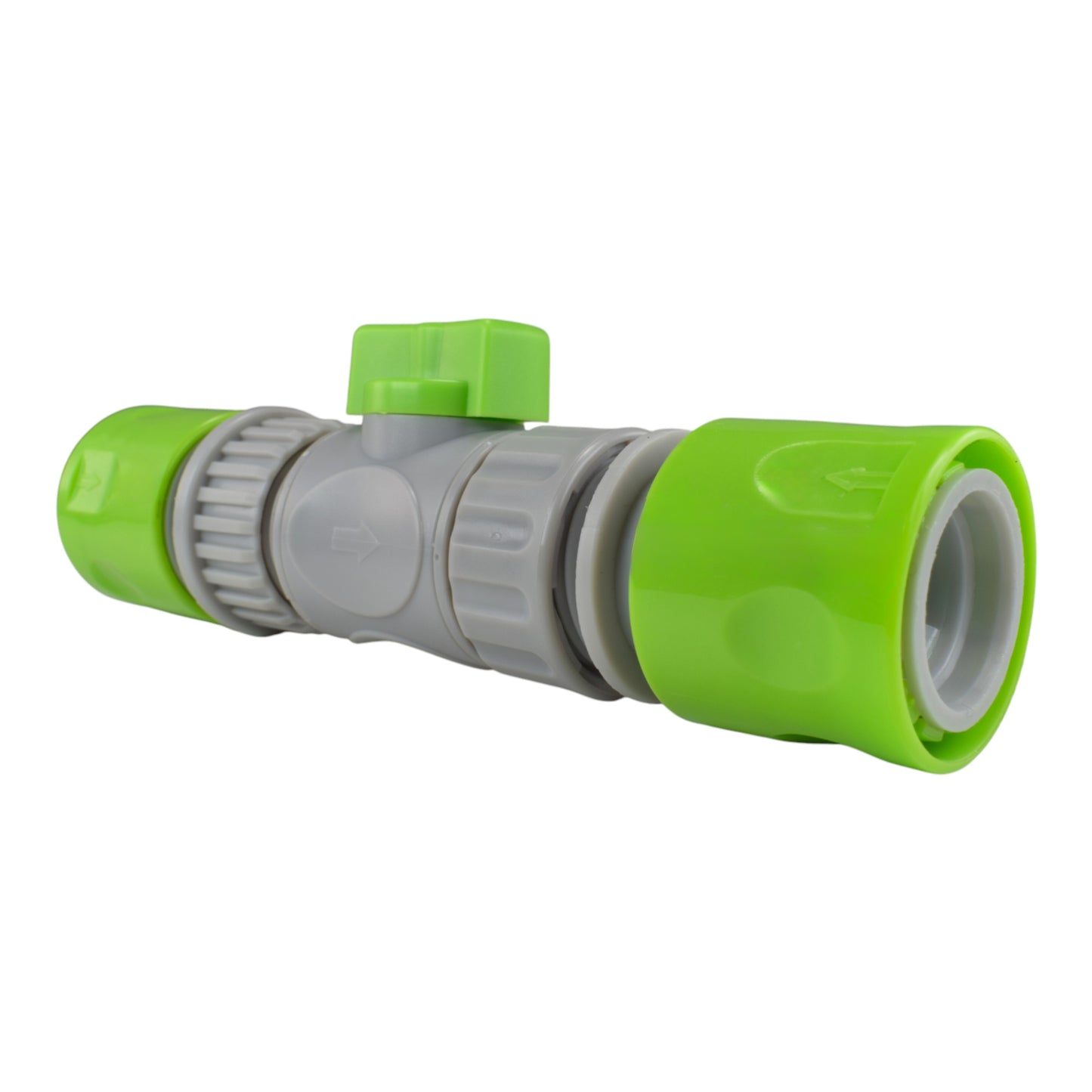 Male & Female Threaded Hose Quick Connector Set with Valve (Lime)