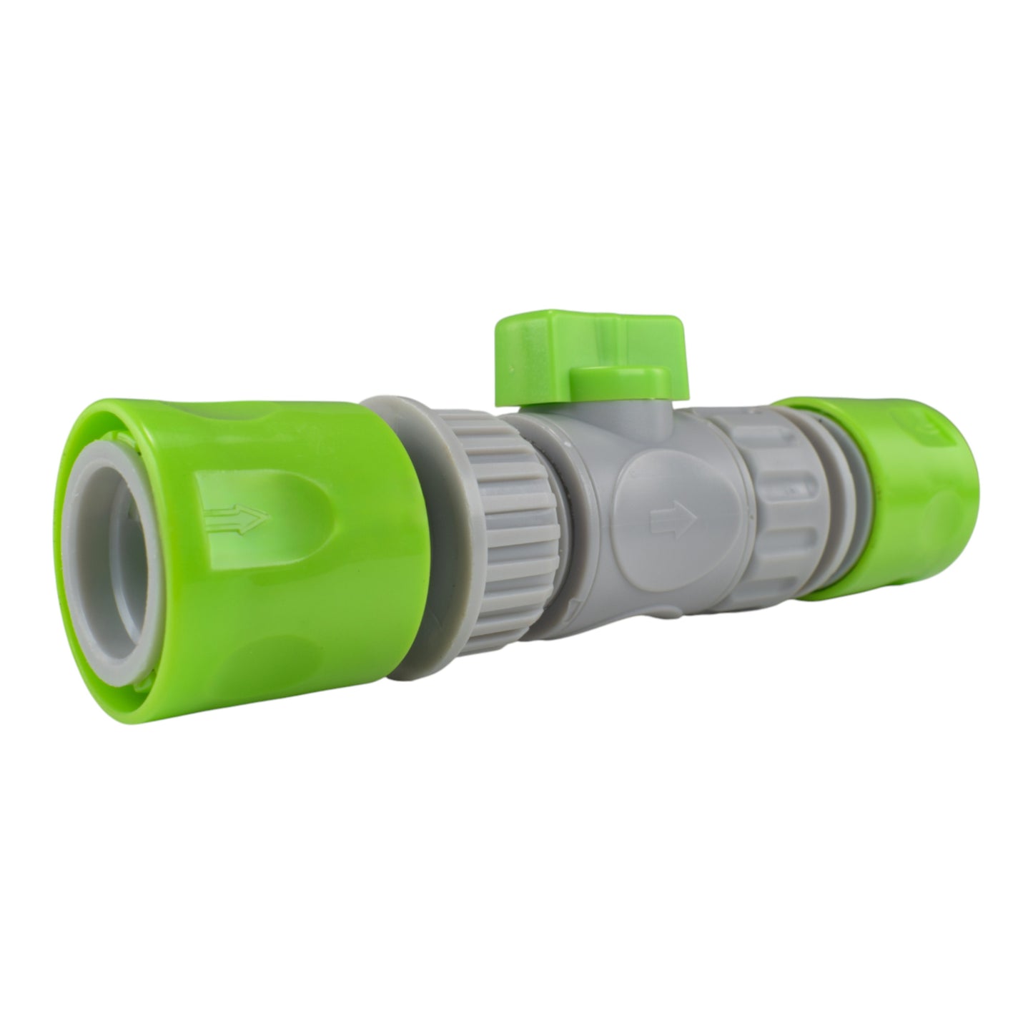Male & Female Threaded Hose Quick Connector Set with Valve (Lime)