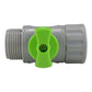 Male & Female Threaded Hose Quick Connector Set with Valve (Lime)