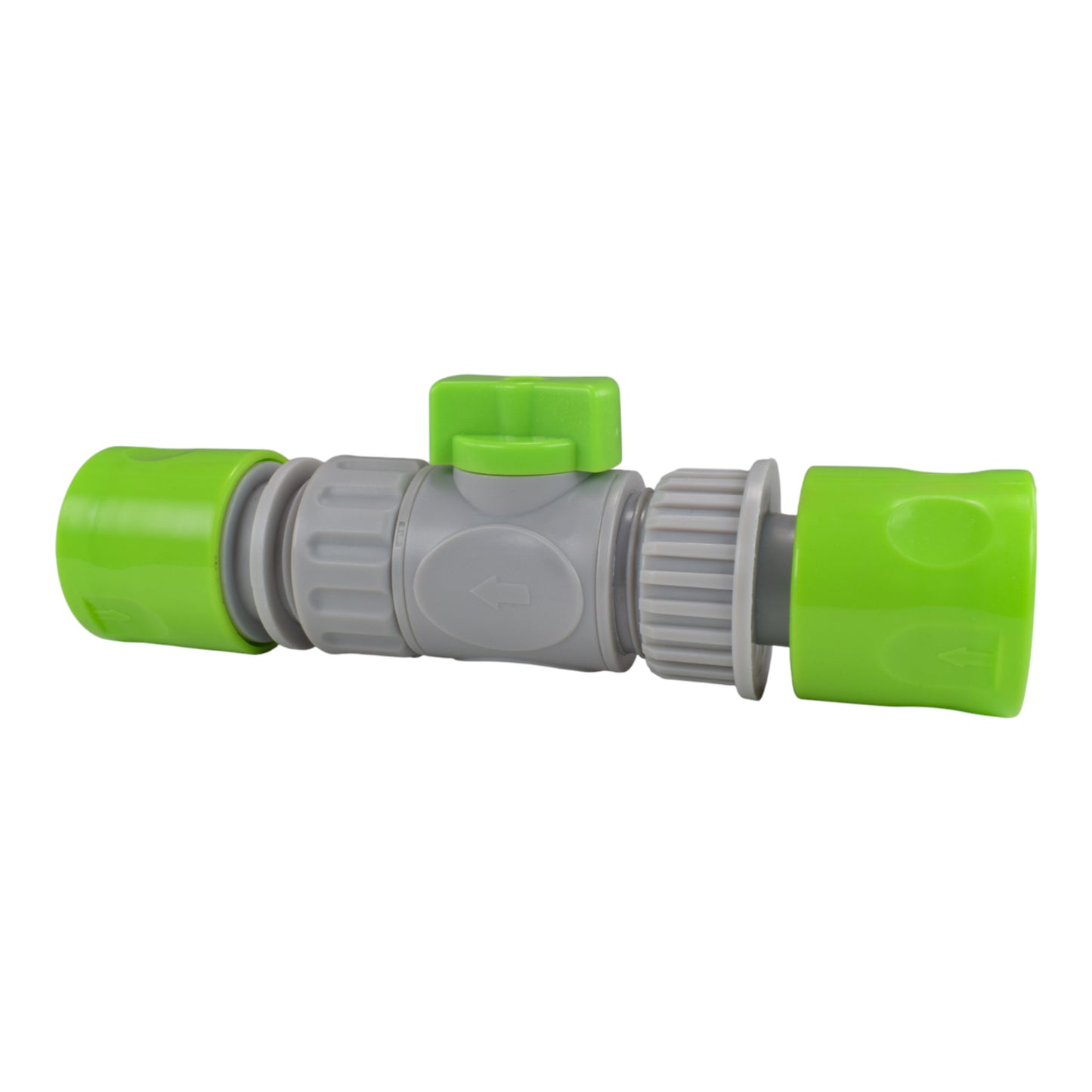 Male & Female Threaded Hose Quick Connector Set with Valve (Lime)