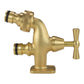 Brass Bib Tap with Quick Connect Inlet and Outlet