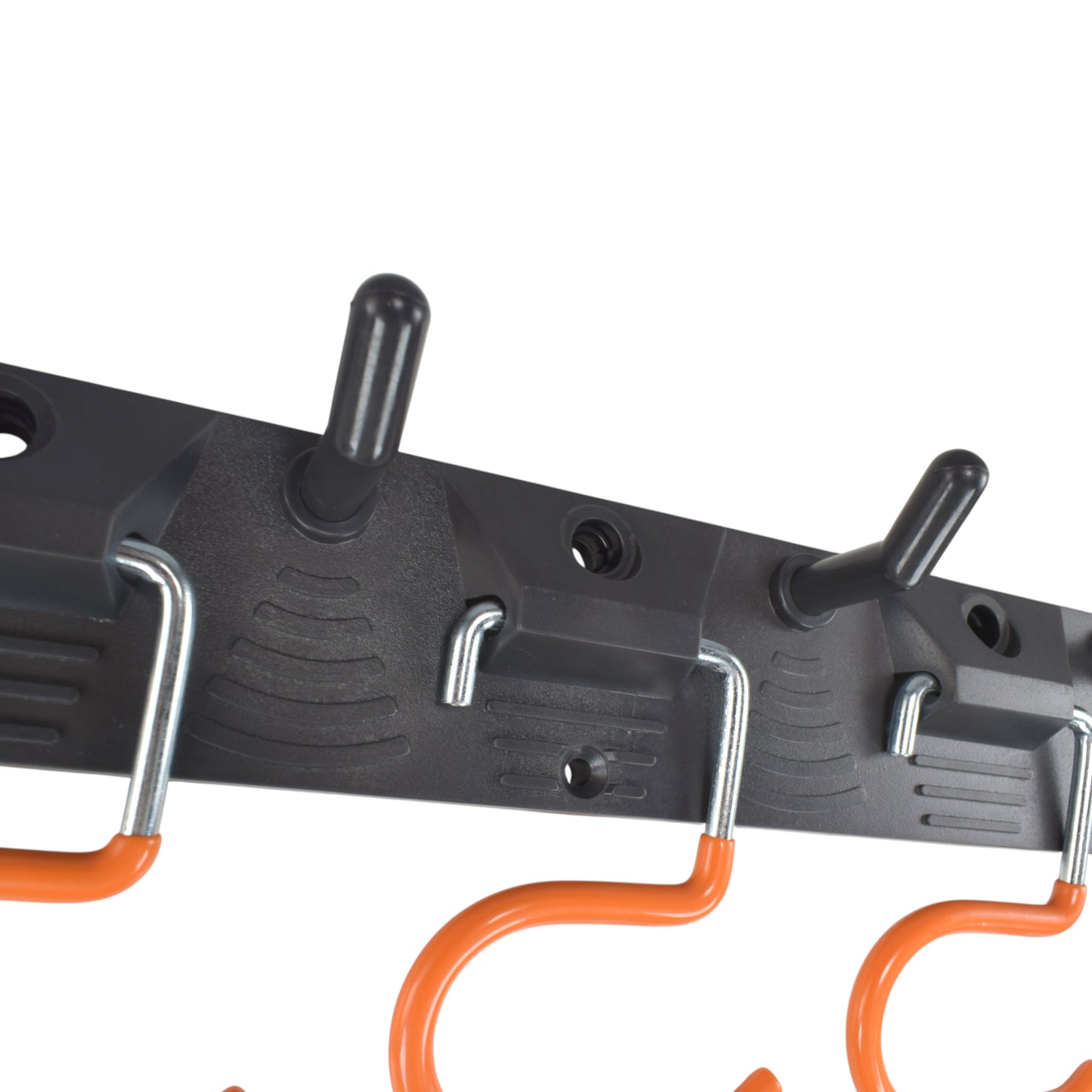Tool Rail with Adjustable Peg Hooks and S Hanging Hooks