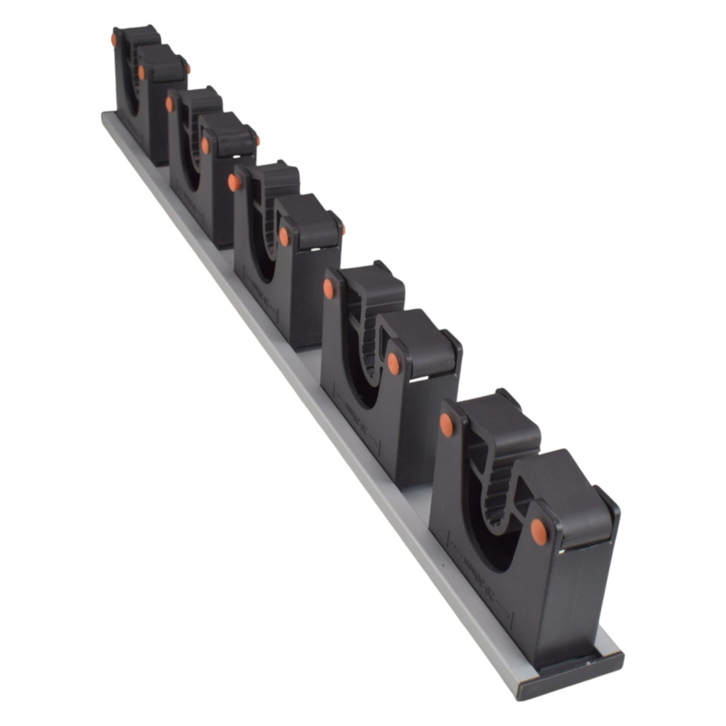 Wall Mount Tool Holder Rail – Gripper Design (5 Handles)