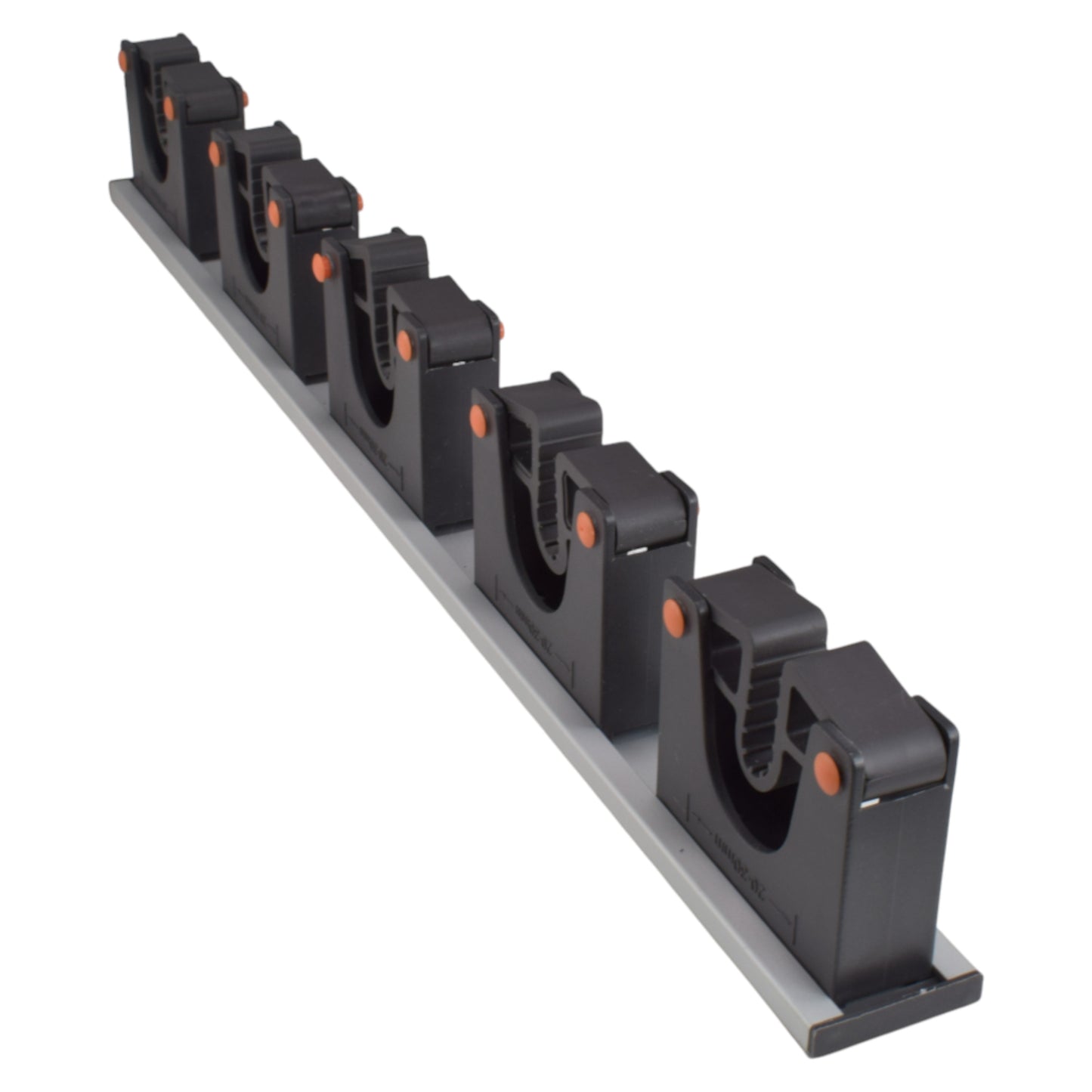 Wall Mount Tool Holder Rail – Gripper Design (5 Handles)
