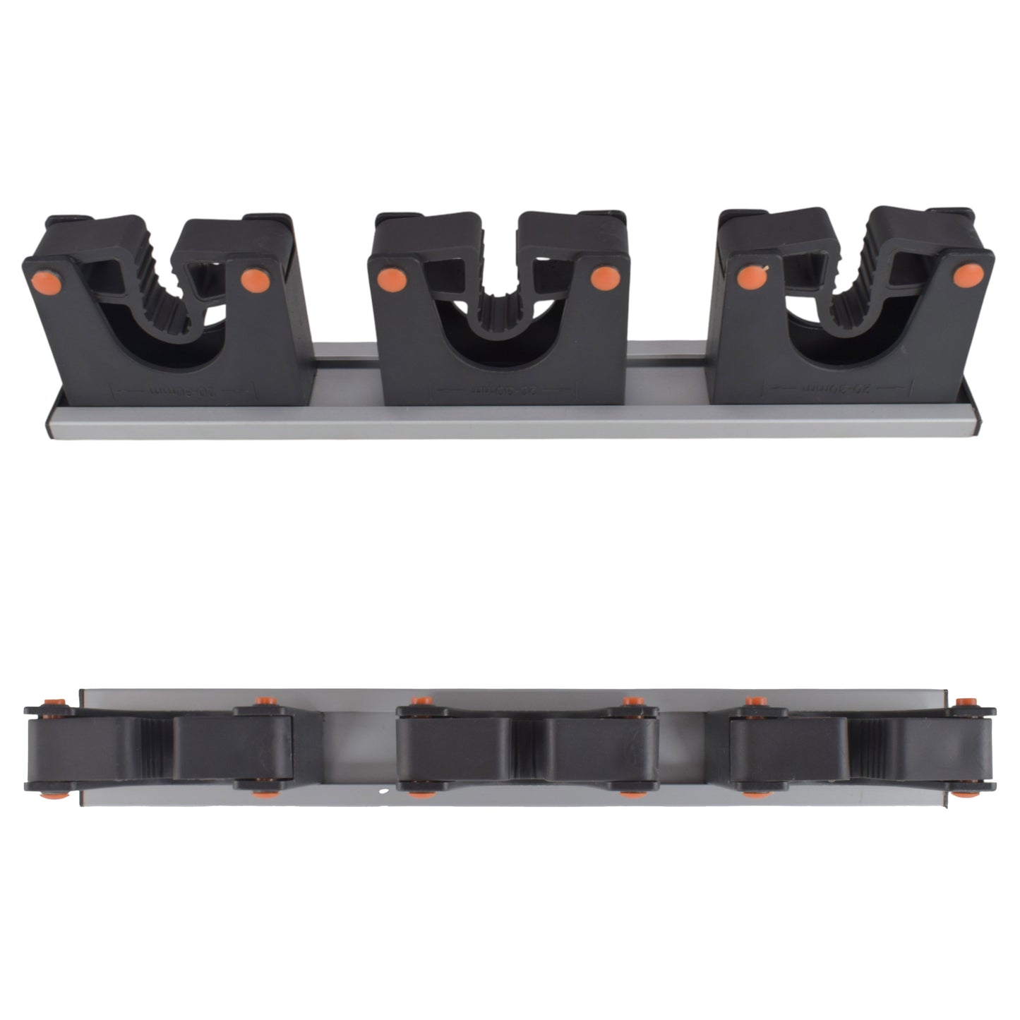 Wall Mount Tool Holder Rail – Gripper Design (3 Handles)