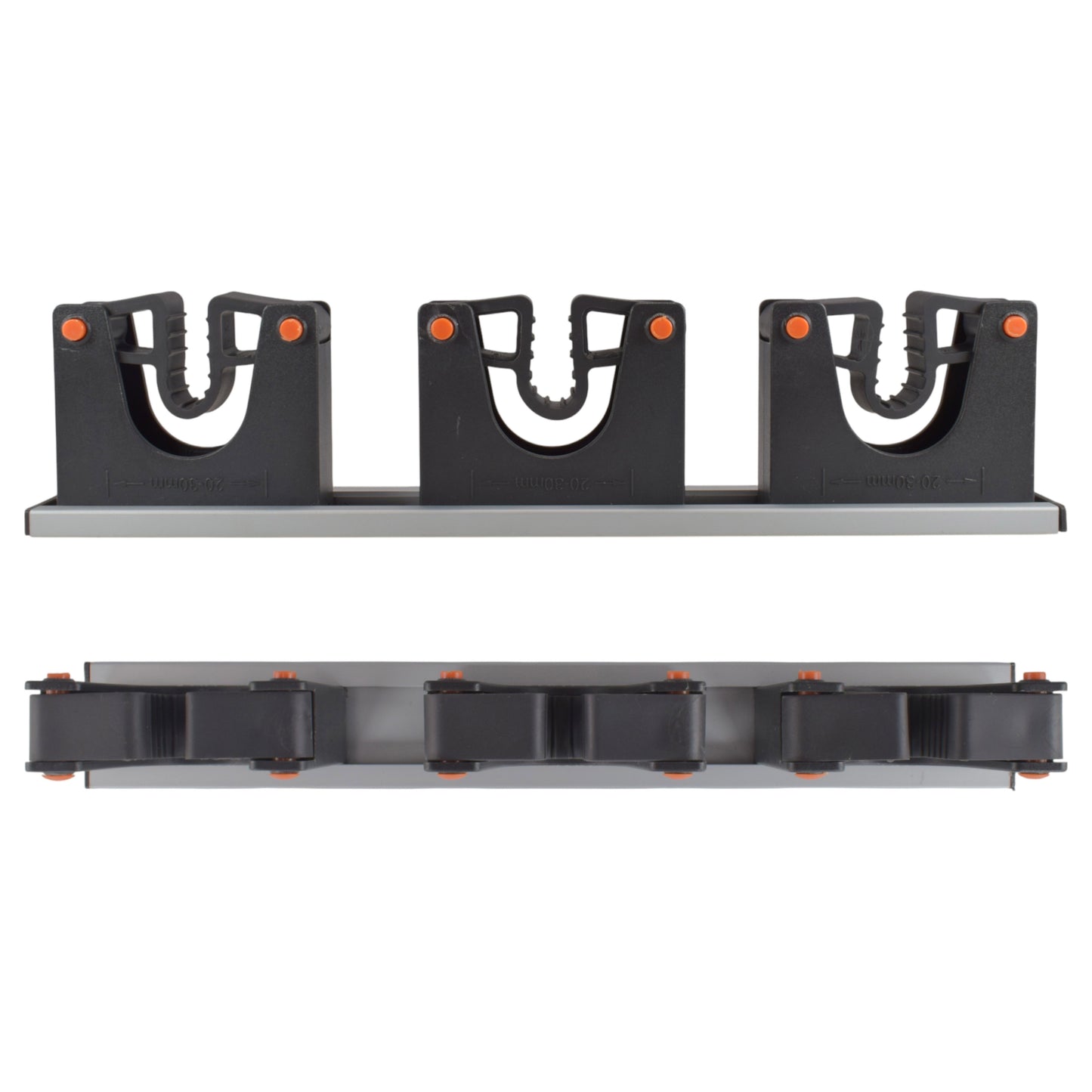 Wall Mount Tool Holder Rail – Gripper Design (3 Handles)