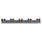 Wall Mount Tool Holder Rail - Roller Grip Design (5 Handles)