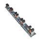 Wall Mount Tool Holder Rail - Roller Grip Design (5 Handles)