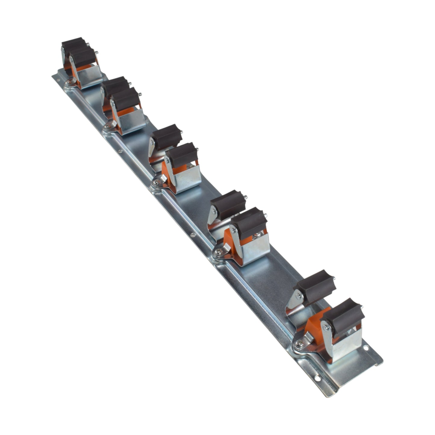 Wall Mount Tool Holder Rail - Roller Grip Design (5 Handles)
