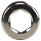 Thread Conversion Cap 3/4" BSPM - 1/2" BSPF, Nickel Plated