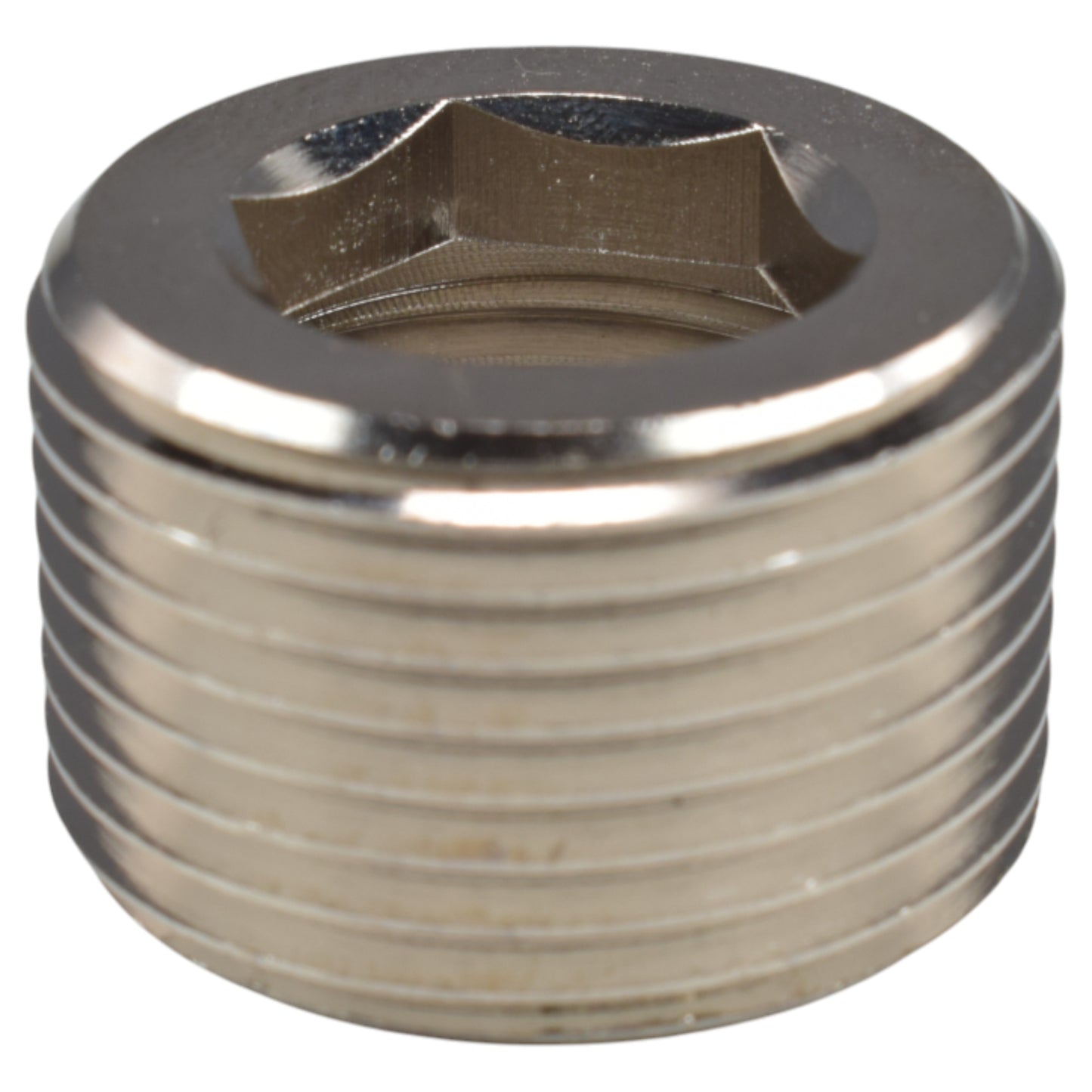 Thread Conversion Cap 3/4" BSPM - 1/2" BSPF, Nickel Plated