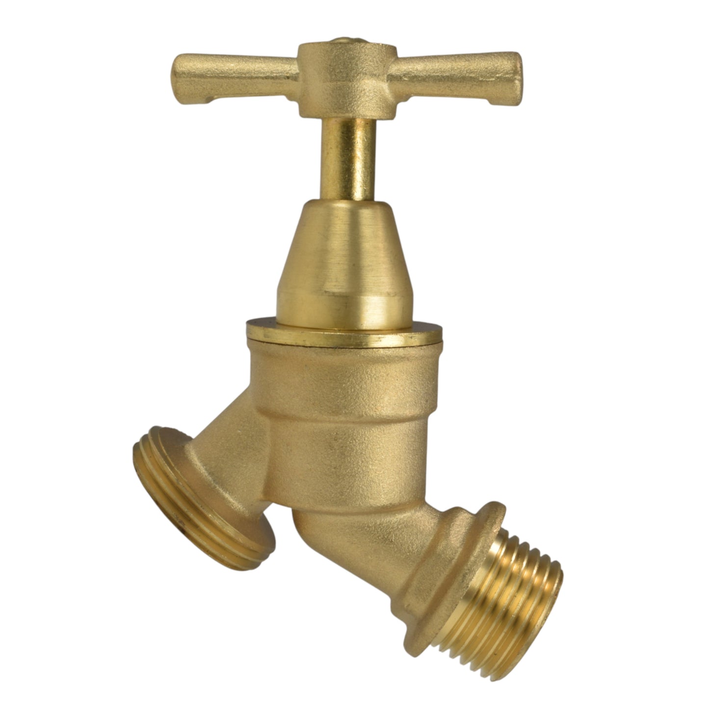 Brass Bib Tap Kit with Barb/Quick Connect Outlet, ½” and ¾” BSP Thread Inlet