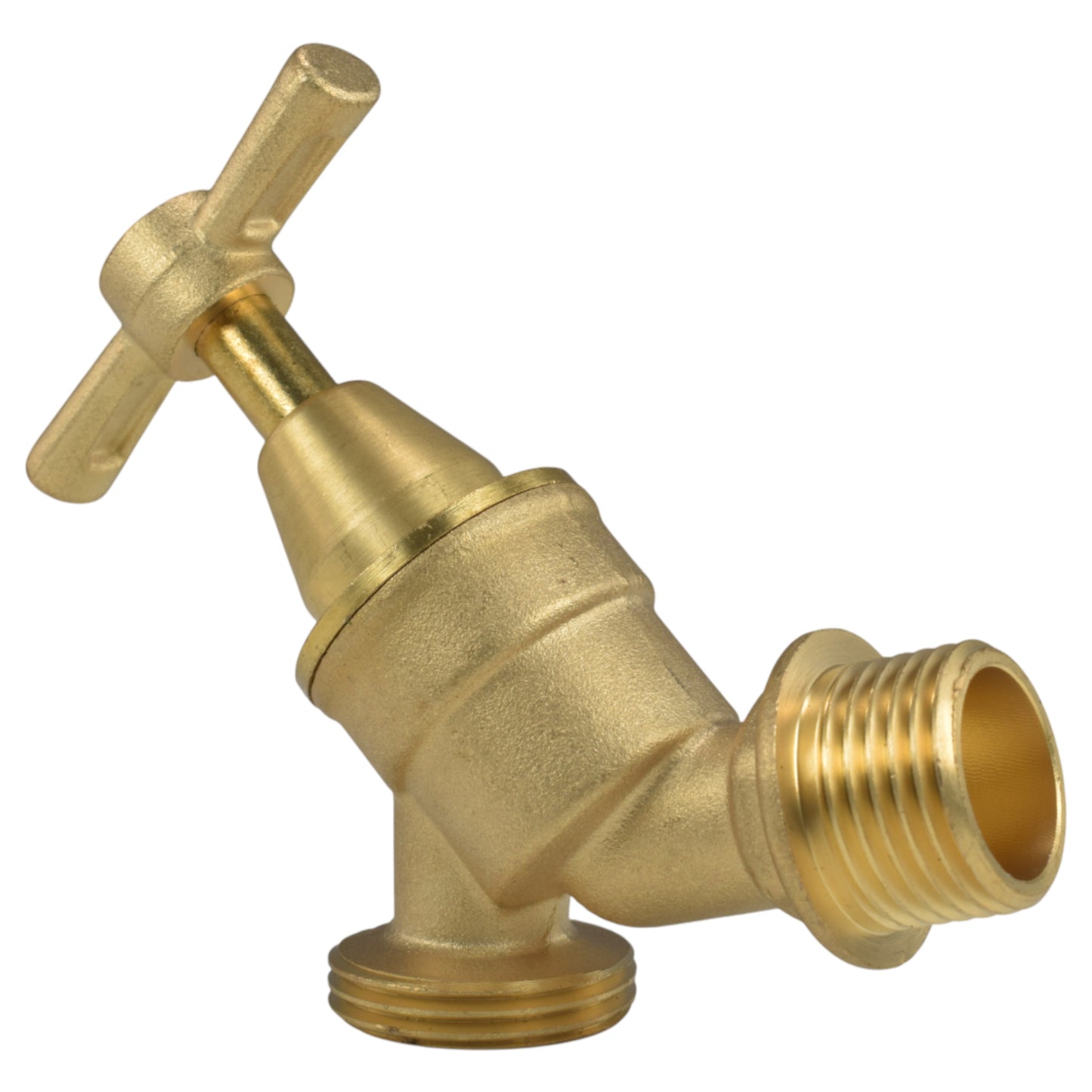 Brass Bib Tap Kit with Barb/Quick Connect Outlet, ½” and ¾” BSP Thread Inlet
