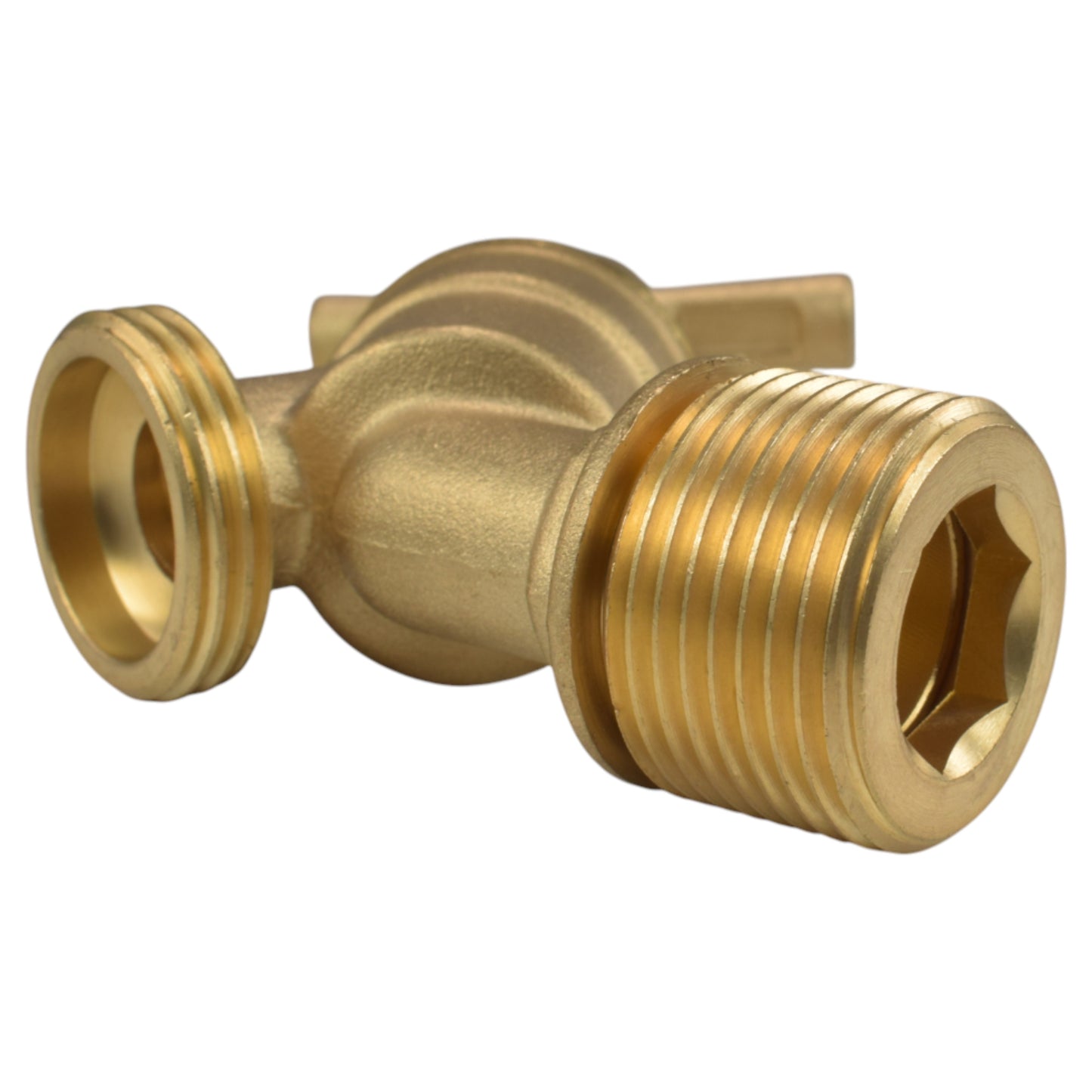 Brass Bib Tap Kit with Barb/Quick Connect Outlet, ½” and ¾” BSP Thread Inlet
