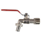 Lever Tap Kit with Barb/Quick Connect Outlet, ½” and ¾” BSP Thread Inlet