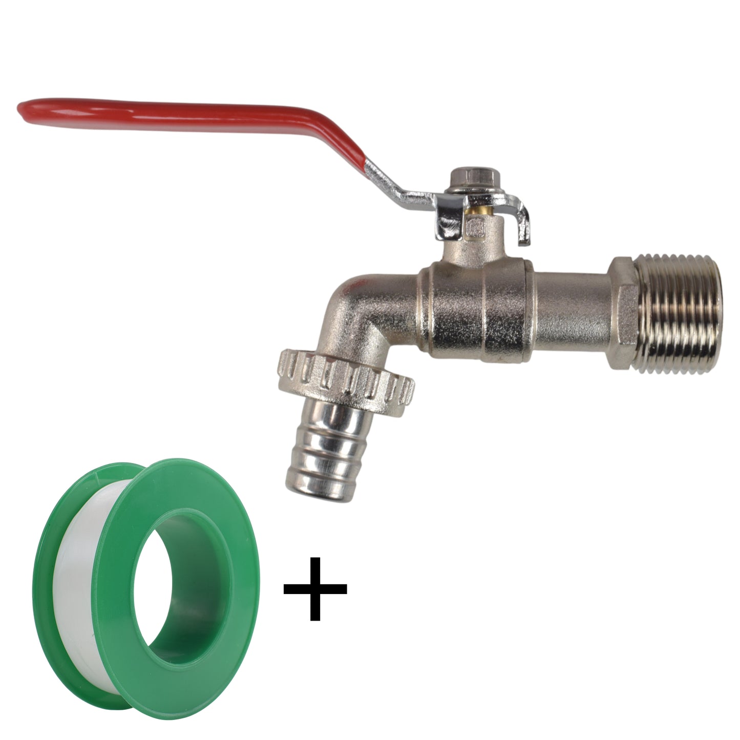 Lever Tap Kit with Barb/Quick Connect Outlet, ½” and ¾” BSP Thread Inlet