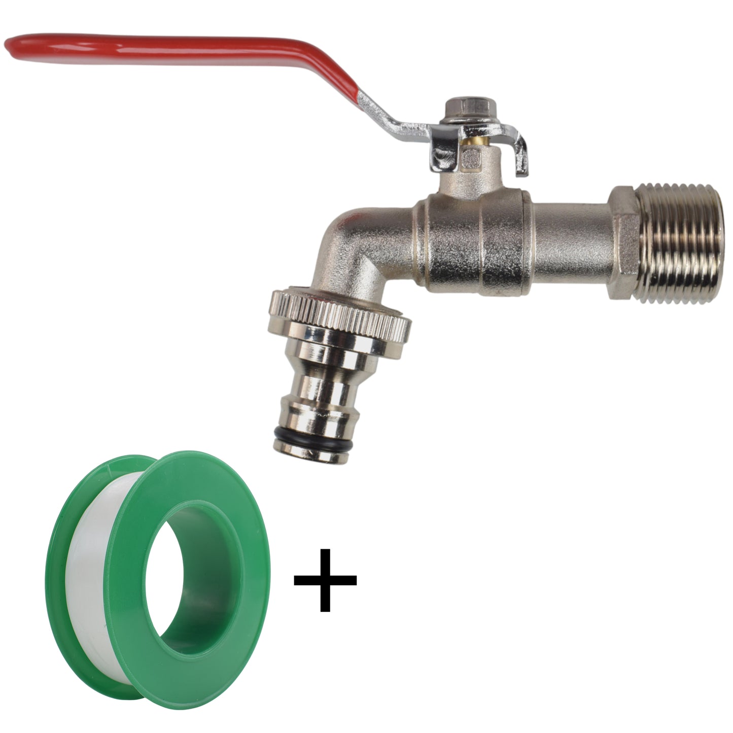 Lever Tap Kit with Barb/Quick Connect Outlet, ½” and ¾” BSP Thread Inlet