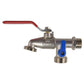 Double Lever Tap Kit with Barb/Quick Connect Outlet, ½” and ¾” BSP Thread Inlet