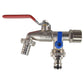 Double Lever Tap Kit with Barb/Quick Connect Outlet, ½” and ¾” BSP Thread Inlet