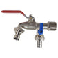 Double Lever Tap Kit with Barb/Quick Connect Outlet, ½” and ¾” BSP Thread Inlet