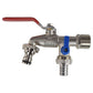 Double Lever Tap Kit with Barb/Quick Connect Outlet, ½” and ¾” BSP Thread Inlet