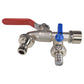 Double Lever Tap Kit with Barb/Quick Connect Outlet, ½” and ¾” BSP Thread Inlet