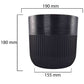Luca Pot without Hole 190mm Deep Black