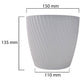 Mika Pot with Saucer 150mm White