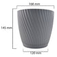 Mika Pot with Saucer 170mm Platinum