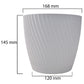 Mika Pot with Saucer 170mm White