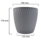 Mika Pot with Saucer 190mm Platinum
