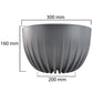 Mira Bowl Pot, Insert and Hole with Plug 300mm Gray