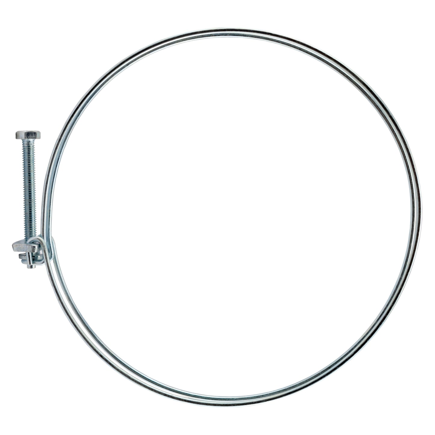 Double Wire Hose Clamp Galvanised 153mm-160mm