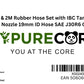 X00240NAM7 x14,  Fuel Gun & 2M Rubber Hose Set with IBC Tank Adaptor | 25mm Nozzle 19mm ID Hose SAE J30R6 Certified