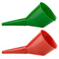 Angled Car Fuel Funnels with Filter (Green & Red)