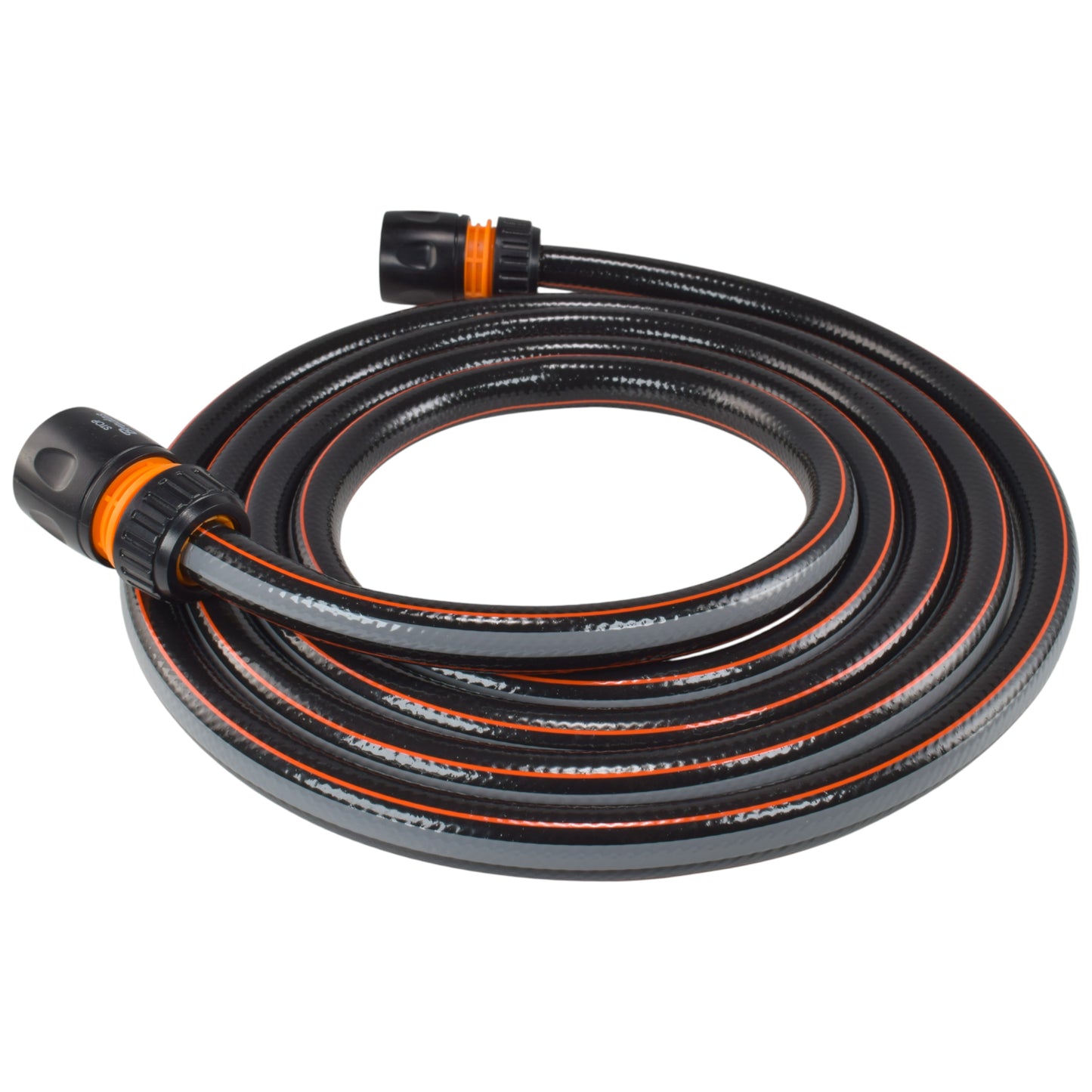 Garden Hose Carbon Plus with Black Orange Hose Connector Set