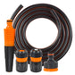 Garden Hose Carbon Plus with Black Orange Hose Connector Set