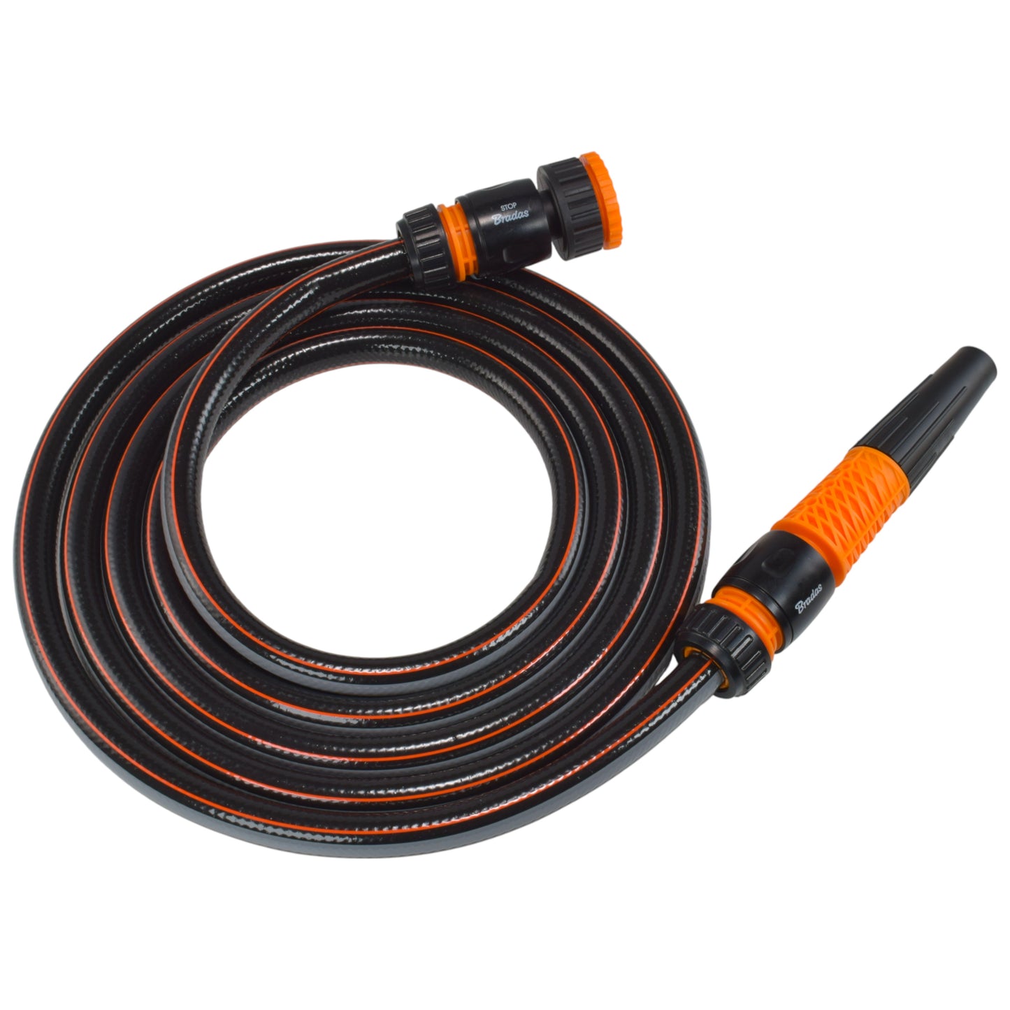 Garden Hose Carbon Plus with Black Orange Hose Connector Set