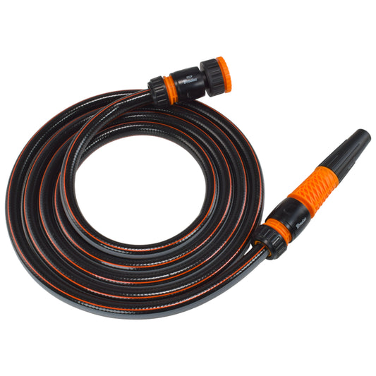 Garden Hose Carbon Plus with Black Orange Hose Connector Set