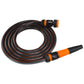 Garden Hose Carbon Plus with Black Orange Hose Connector Set