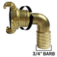IBC 2” S60X6 Cap with Geka Type Fittings 19mm Barb Swivel Elbow
