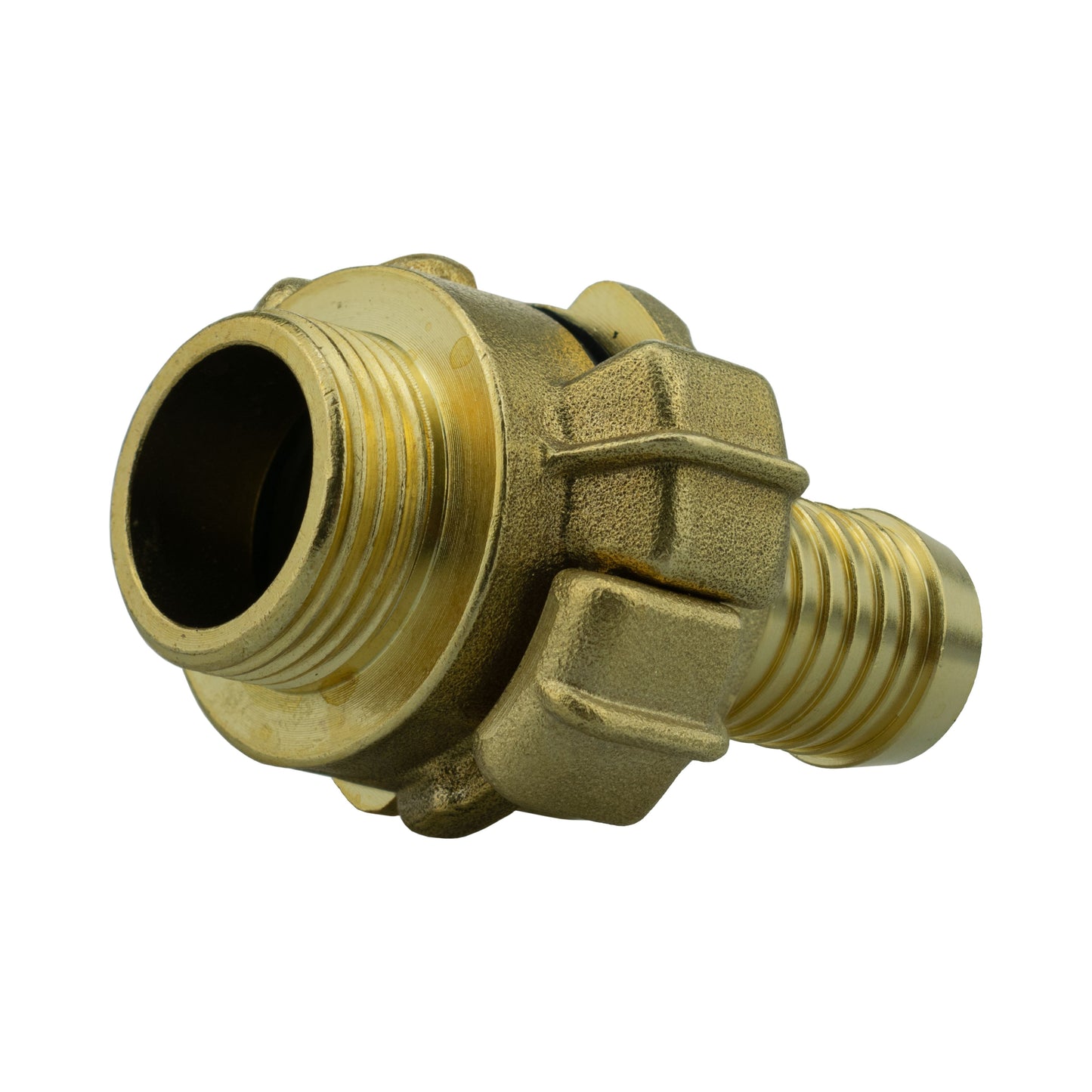 Wall Flange Kit 25mm MDPE + Lever Valve + 19mm Barbed Geka Set