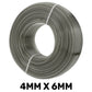 Grey Semi-Transparent PVC Pipe 4mm*6mm