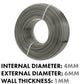 Grey Semi-Transparent PVC Pipe 4mm*6mm
