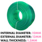 Green Semi-Transparent PVC Pipe 10mm*13mm