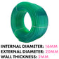 Green Semi-Transparent PVC Pipe 16mm*20mm