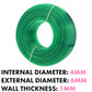Green Semi-Transparent PVC Pipe 4mm*6mm