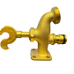 Brass Bib Tap with Quick Connect Inlet, ¾” BSP Thread Outlet, Rooster Design