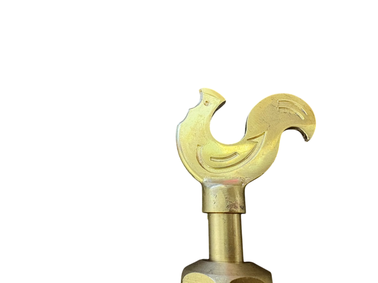 Brass Bib Tap with Quick Connect Inlet, ¾” BSP Thread Outlet, Rooster Design